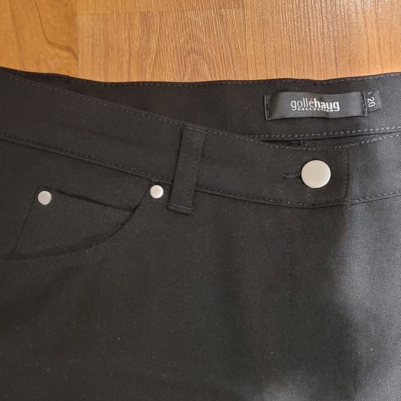 3/$75 SALE! Gollehaug Jean-Style Pant, Black with Crystals - Picture 3 of 5